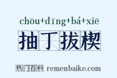 抽丁拔楔是什么意思的图片
